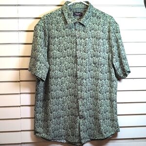 Visitor Premium 4-Way Stretch Short Sleeve Button Down Shirt Size XXL EUC